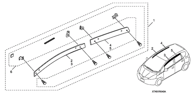 Door Visor (2) for 2012 Honda Fit #0