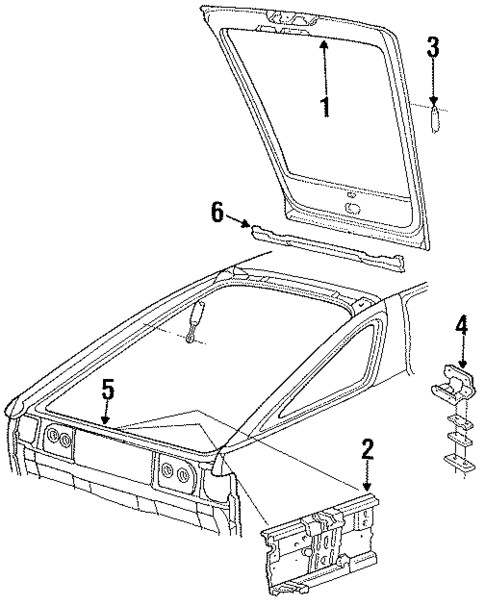 Liftgate for 1990 Dodge Daytona #0