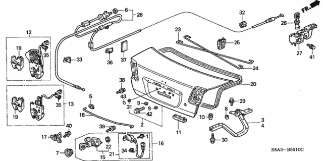 Trunk Lid for 2001 Honda Civic #0