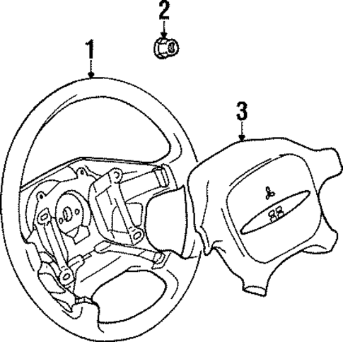 Steering Wheel & Trim for 2002 Mitsubishi Mirage #0