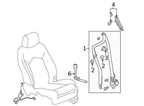 Seat Belt for 2012 Cadillac SRX #0