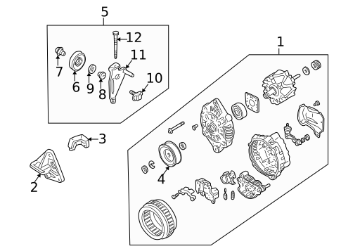 Alternator/Generator & Related Components for 2000 Mazda 626 #0