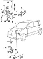 39795ST7000 - Electrical: Info Label for Honda: Accord, Odyssey Image