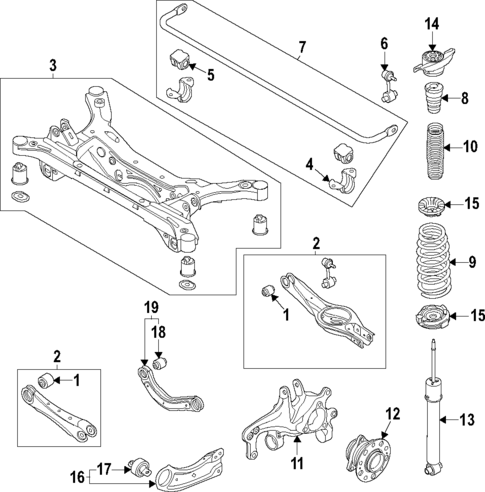 Rear Suspension for 2021 Hyundai Elantra #0