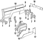6161489101 - Body: Inner Panel for Toyota Image