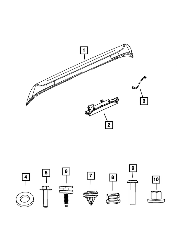 5182684AA - Exterior Ornamentation: Plastic Rivet for Mopar Image image