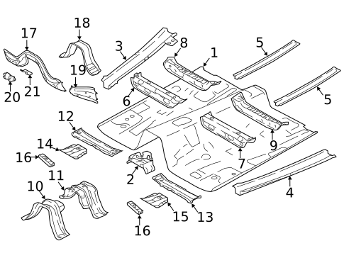 Floor & Rails for 2023 Subaru Crosstrek #0