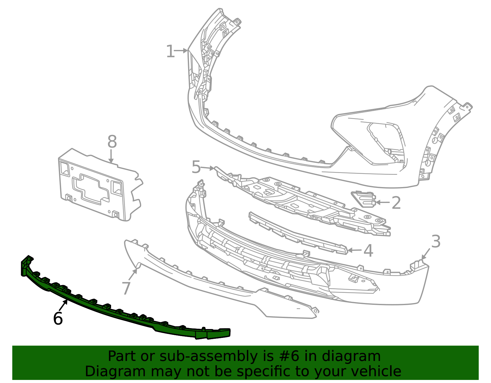 2024-2026 Chevrolet Trailblazer Front Bumper Fascia Air Deflector