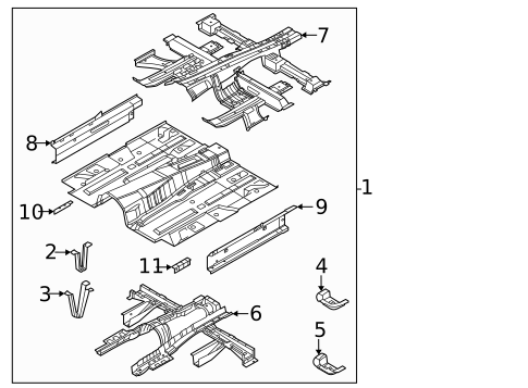 Floor & Rails for 2023 Genesis GV80 #0