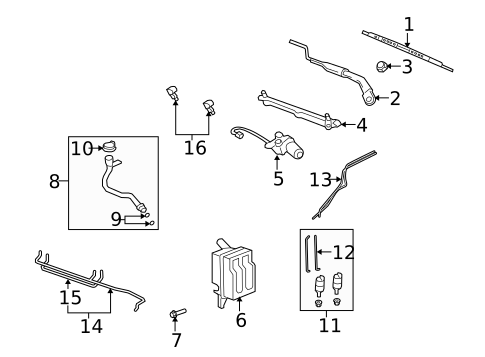 Wiper & Washer Components for 2008 Saturn Vue #0