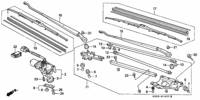 Front Windshield Wiper (Mitsuba) (1) for 1993 Honda Civic #0