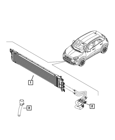 Transmission Oil Cooler and Lines for 2022 Fiat 500X #0