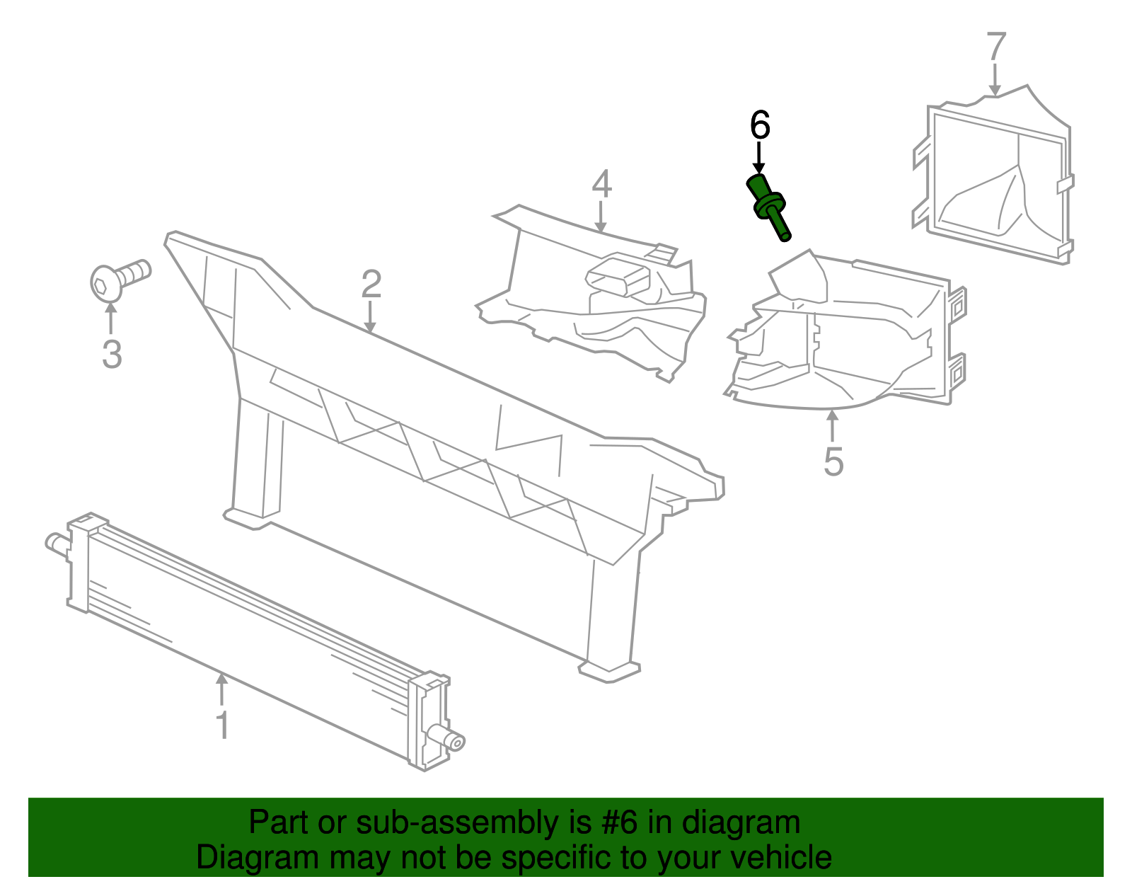 Radiator Support Air Duct Rivet - Porsche (N-905-369-01)