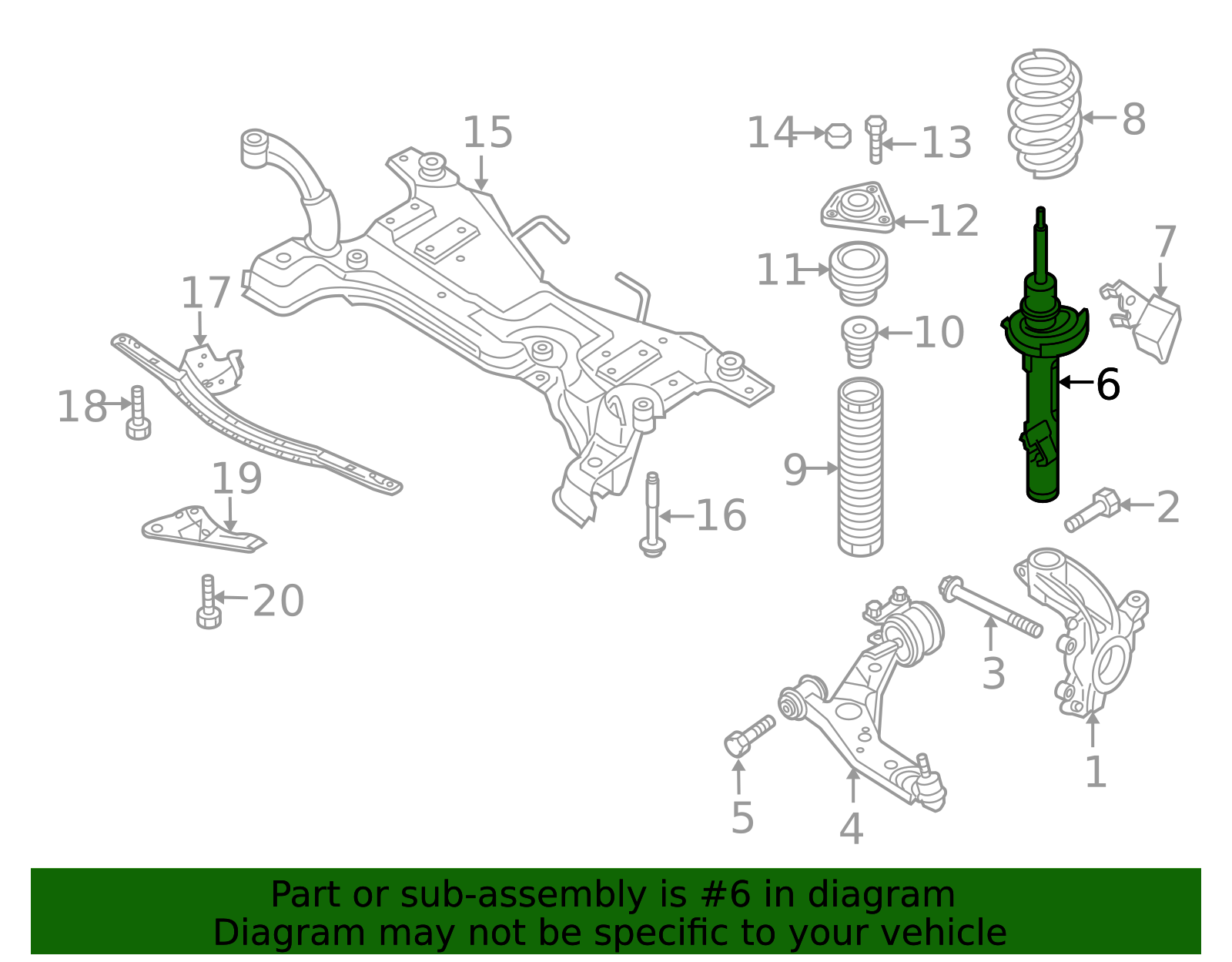 BBM3-34-900C - Strut - 2010-2013 Mazda 3 | mazdaswag.com