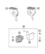 68195725AA - Electrical: Alarm Siren for Jeep: Compass, Grand Cherokee, Patriot Image