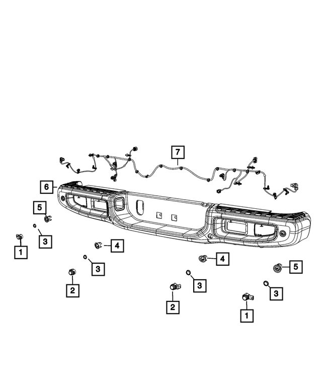 68406683AD - Electrical: Rear Bumper Wiring for Mopar Image