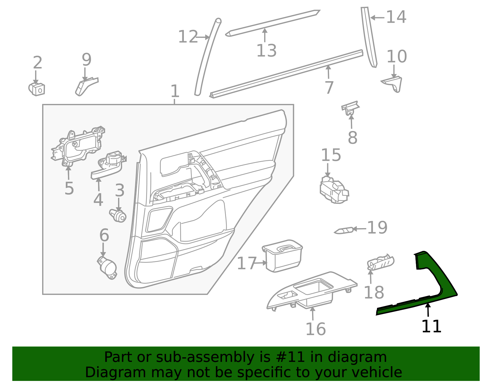 74646-60020 - Interior Door Pull Handle 2008-2011 Toyota Land Cruiser ...