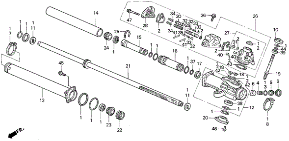 P.S. Gear Box Components for 1992 Acura Vigor #0