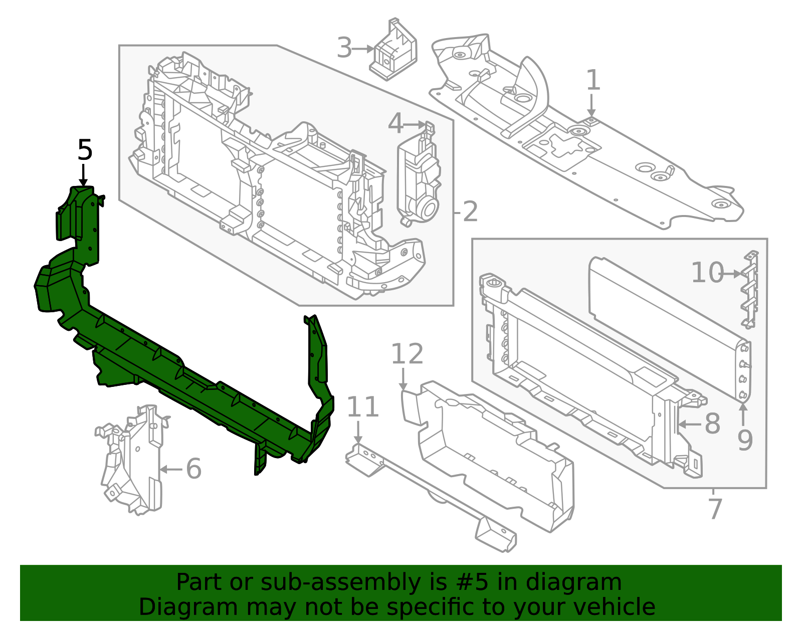N1WZ-8310-C - Radiator Support Baffle - 2024-2025 Ford Ranger