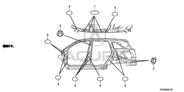Grommet (Side) for 2010 Acura MDX #0