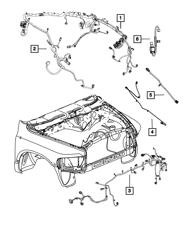68100228AC - Electrical: Dash Wiring, Right for Mopar Image image