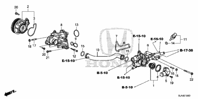 Water Pump (1.5L) for 2020 Honda CR-V #0
