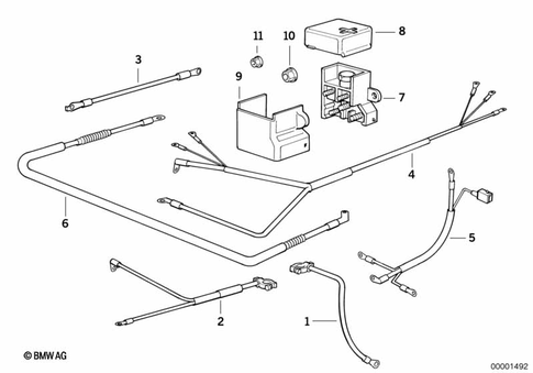 Battery Cable for 1992 BMW 740iL #0
