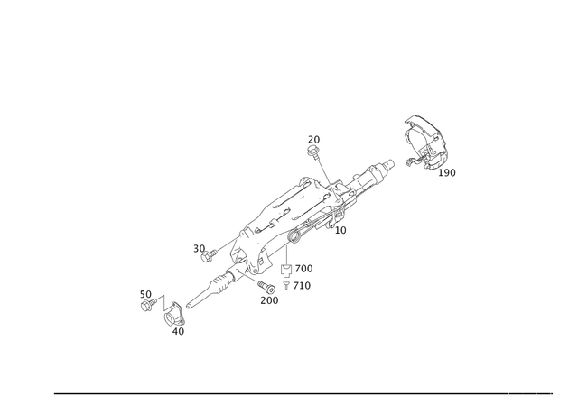 1644601016 - Steering: Steering Column Tube for Mercedes-Benz: GL320, GL550, ML320, ML350, ML450, ML500, ML550, ML63 AMG Image image