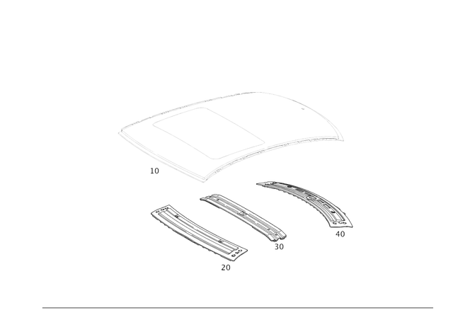 2046500801 - Roof: Roof Frame for Mercedes-Benz: C250, C300, C350 Image image
