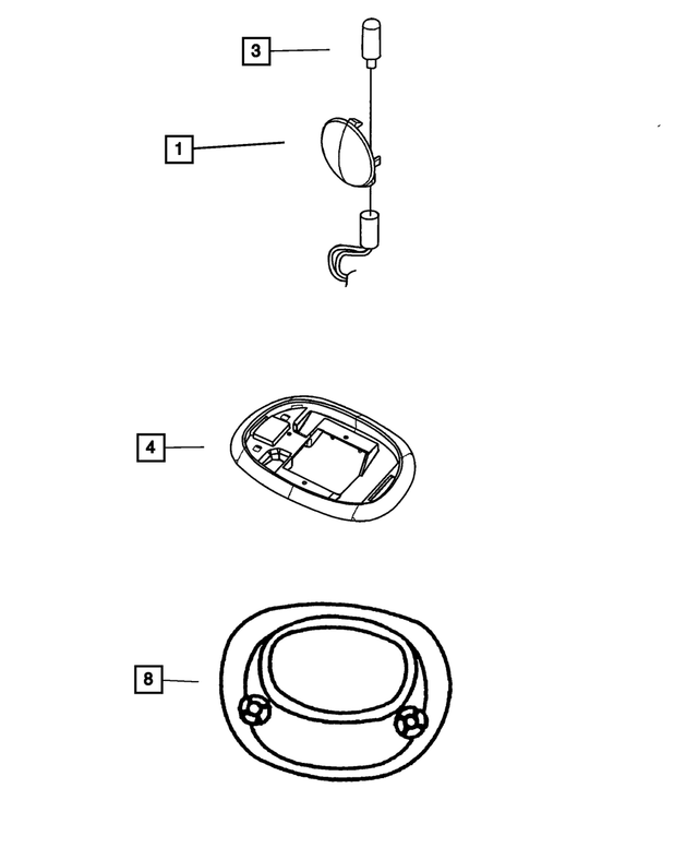 5JG55XDBAD - Electrical: Dome Lamp for Mopar Image