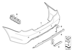 51127897222 - : Bumper Trim Panel, Primed, Rear for BMW Image