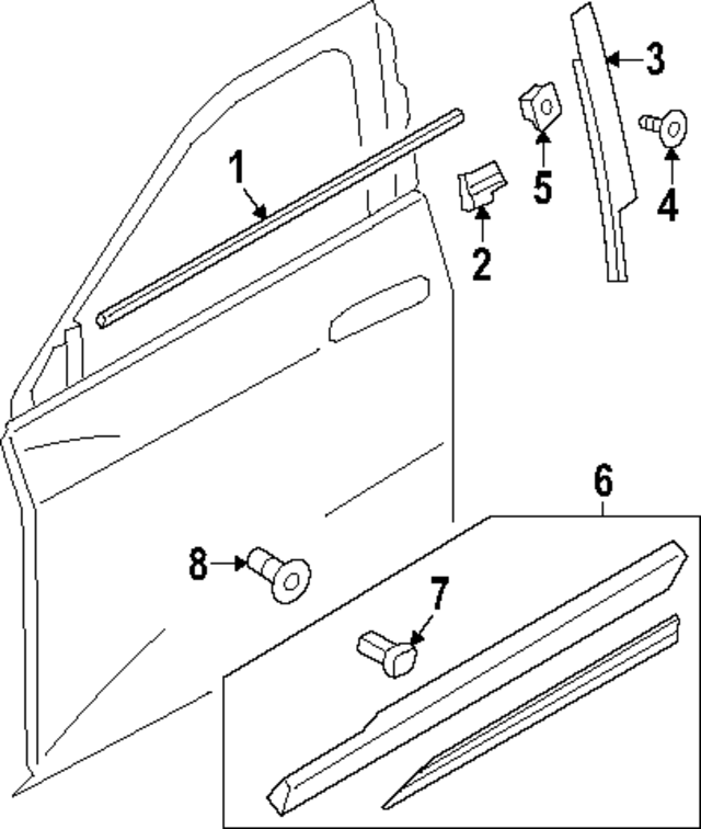 4KE837901A - Body: Door Applique for Audi Image