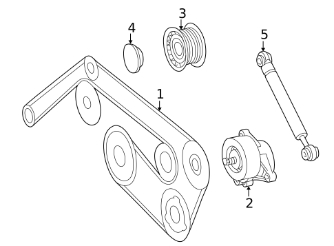 Belts & Pulleys for 2000 Mercedes-Benz E 55 AMG&reg; #0