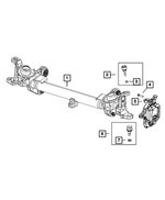 68449576AA - Differential and Drive Line: Front Knuckle, Right for Mopar Image