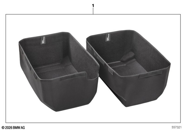 77425B8D3A1 - : Case Interior Trim - Alukoffer for BMW-Motorrad Image