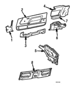 621011415002 - Body: Cowl Kick Panel for Toyota: Celica Image