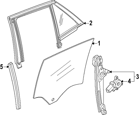 Glass - Rear Door for 2025 Acura ZDX #0