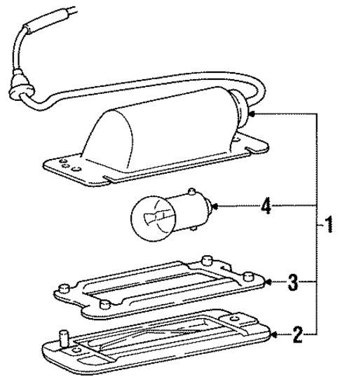 License Lamps for 1989 Dodge Colt #0