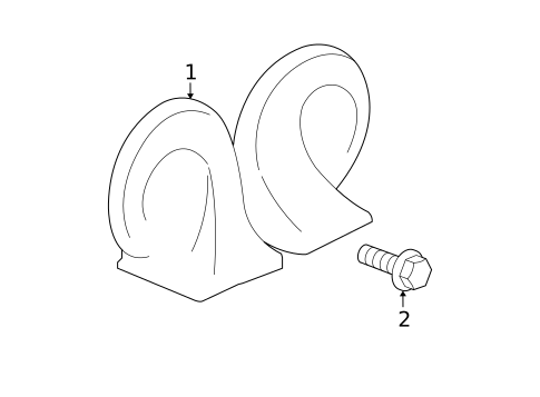 Horn for 2011 Buick Lucerne #0