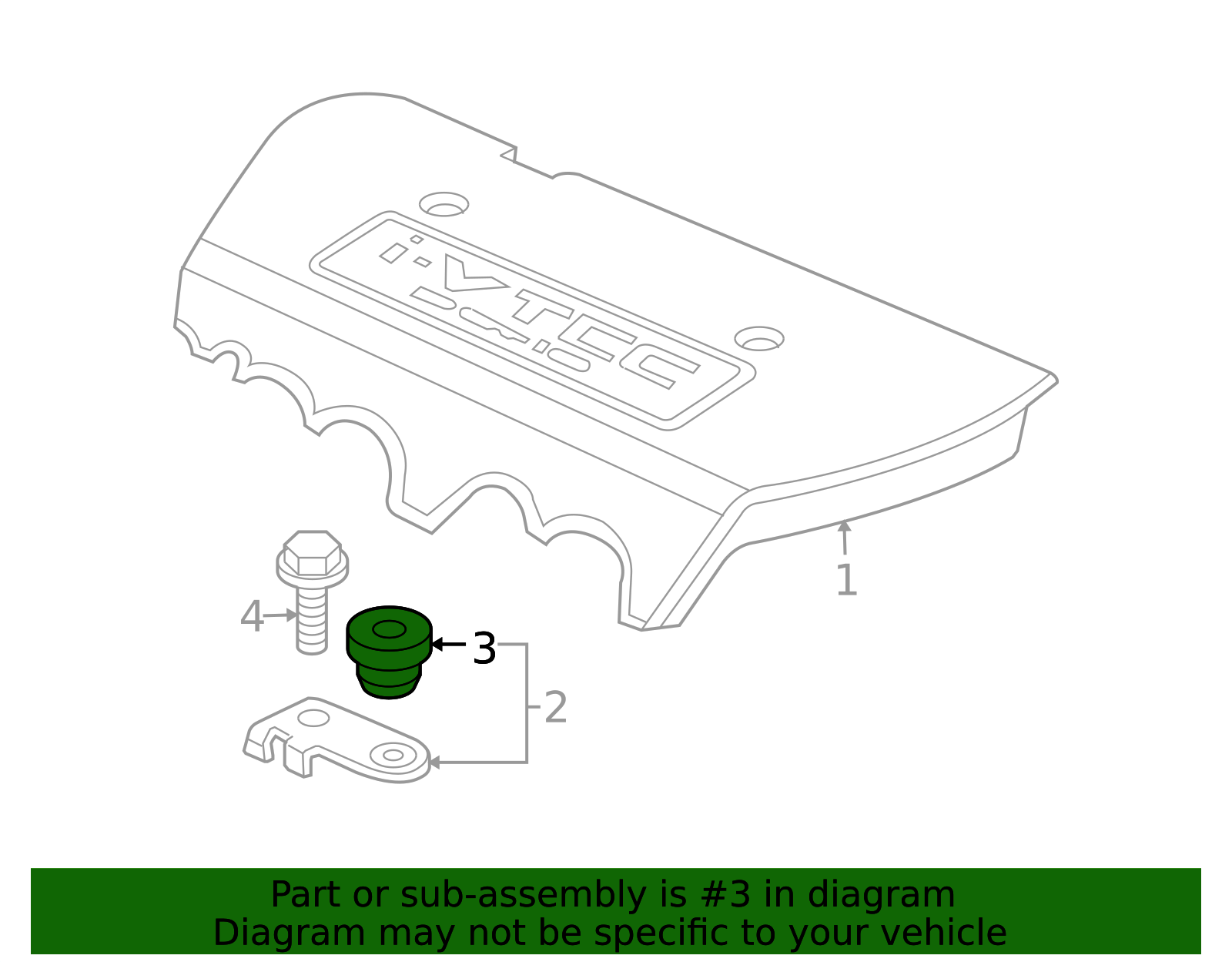 17213-P8A-A00 - Engine Cover Rubber Mount 2003-2011 Honda | Honda Parts ...