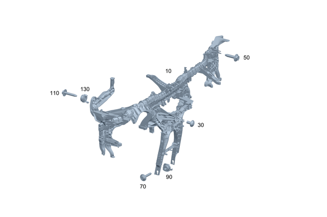 199902901 - Front-End Assembly, Front Panel: Hex. Head Screw W Flange for Mercedes-Benz Image image