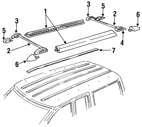 Luggage Carrier for 1997 Jeep Grand Cherokee #0