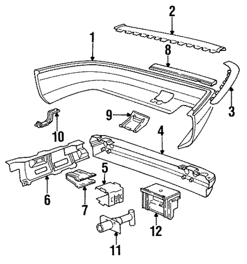 Rear Bumper for 1988 BMW 735i #0