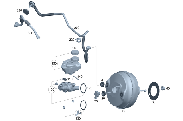 2544301900 - : Brake Booster for Mercedes-Benz Image