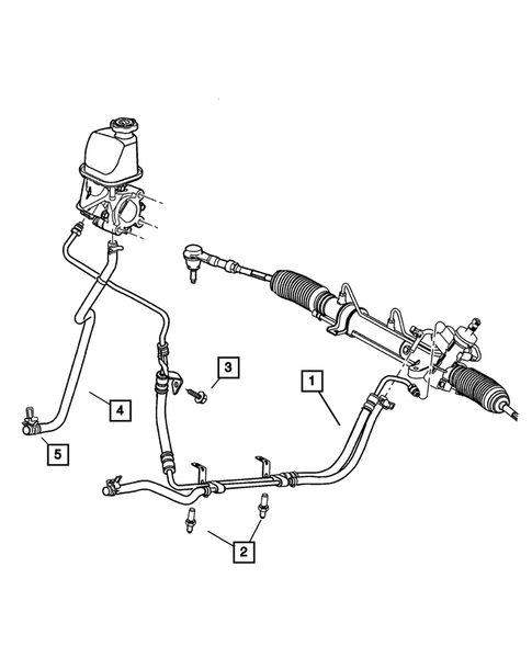 Power Steering Hoses for 2006 Chrysler PT Cruiser #1