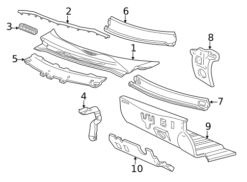 Cowl for 2005 Mercury Monterey #0