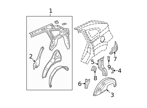 Inner Structure for 2010 Dodge Caliber #0