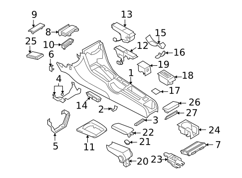 Center Console for 2005 Audi A4 Quattro #0