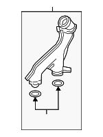 AJ813865 - Cooling System: Outlet Pipe for Jaguar Image