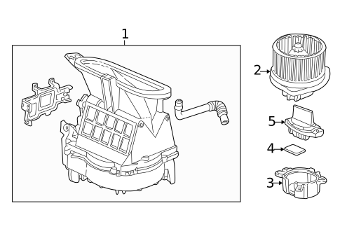 Blower Motor & Fan for 1999 Acura TL #0